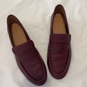 Madewell Lacey Leather Loafers in Cabernet size 8.5